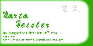 marta heisler business card